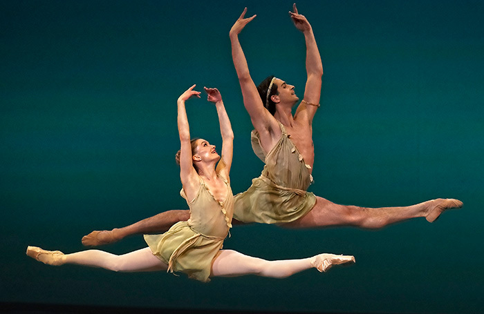 Anna Rose O'Sullivan and Reece Clarke in Spring Waters, part of the Ballet Icons Gala at the London Coliseum. Photo: Malcolm Levinkind