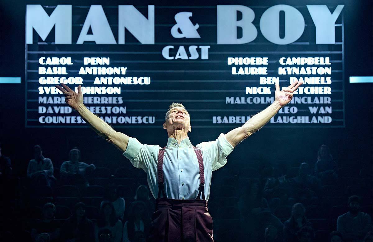 Ben Daniels in Man and Boy at the Dorfman Theatre, National Theatre, London. Photo: Manuel Harlan