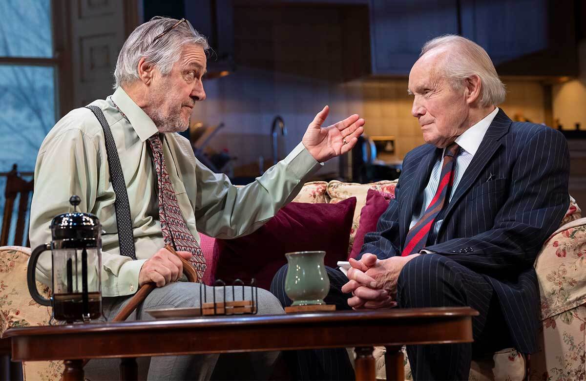 Griff Rhys Jones and Clive Francis in I'm Sorry, Prime Minister at the Apollo Theatre, London. Photo: Johan Persson