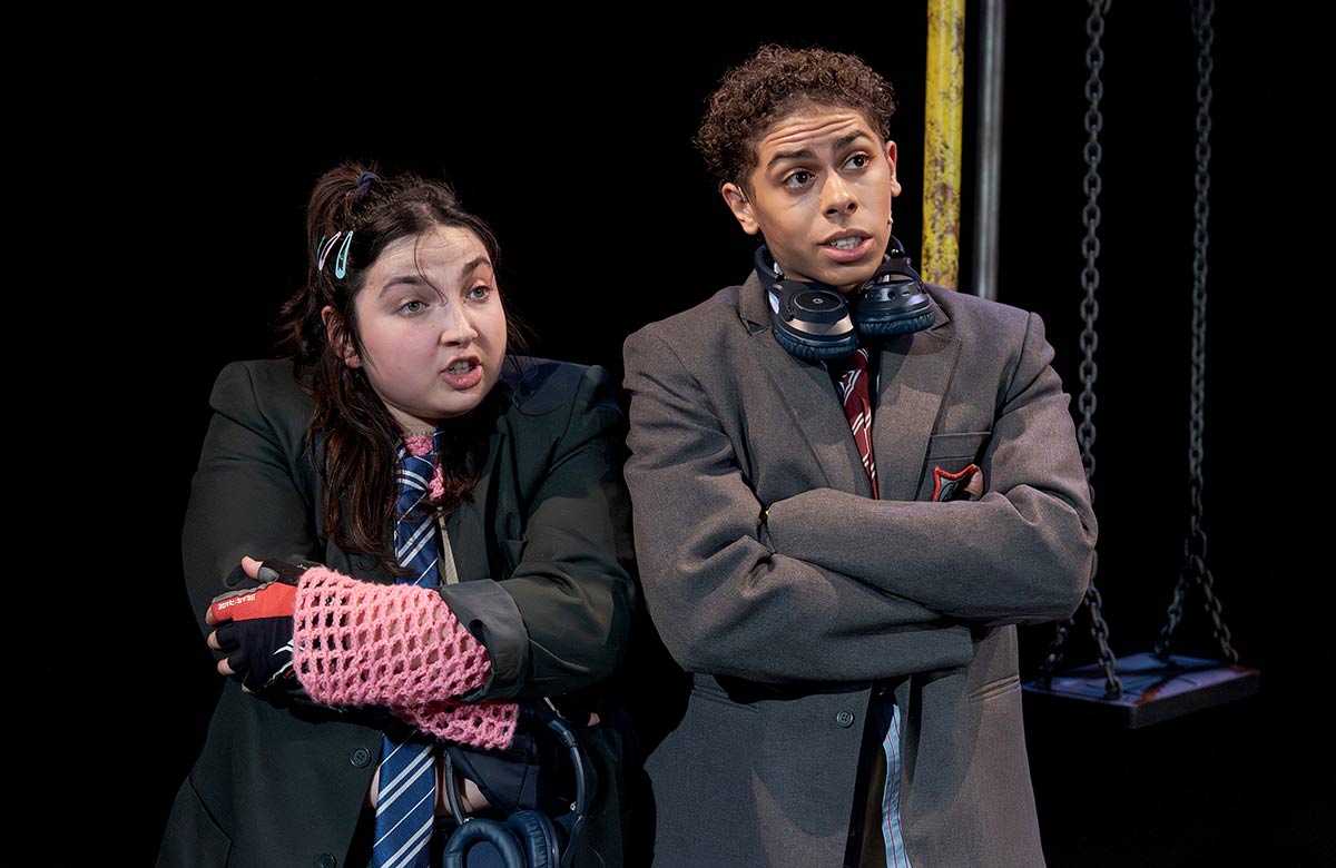 Jess Senanayake and Tyrese Walters in My Brother's a Genius at Sheffield Playhouse. Photo: Chris Saunders