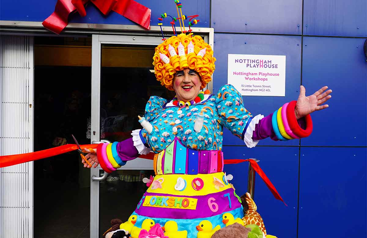 The Nottingham Playhouse Workshops were opened in January by the theatre's long-serving pantomime dame John Elkington