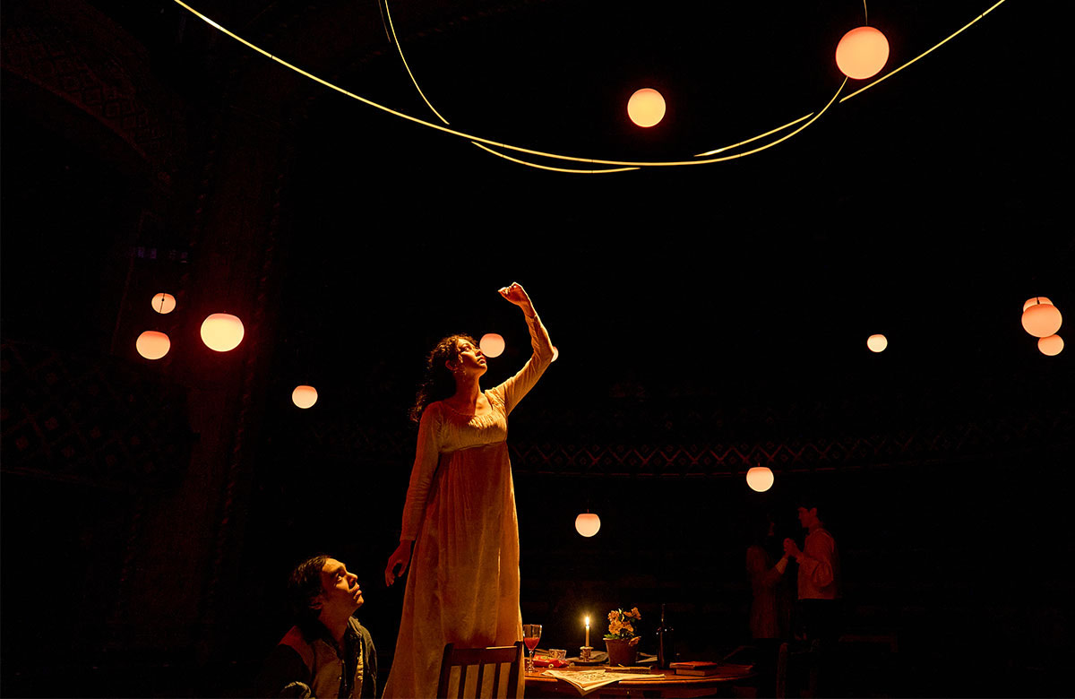 Seamus Dillane and Isis Hainsworth in Arcadia at the Old Vic, London. Photo: Manuel Harlan