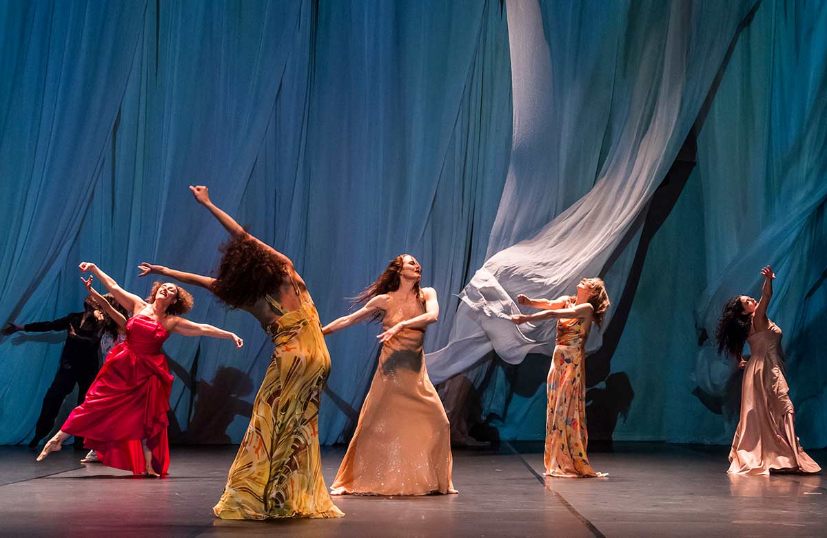 The company of Tanztheater Wuppertal Pina Bausch &ndash; Sweet Mambo at Sadler's Wells, London. Photo: Tristram Kenton