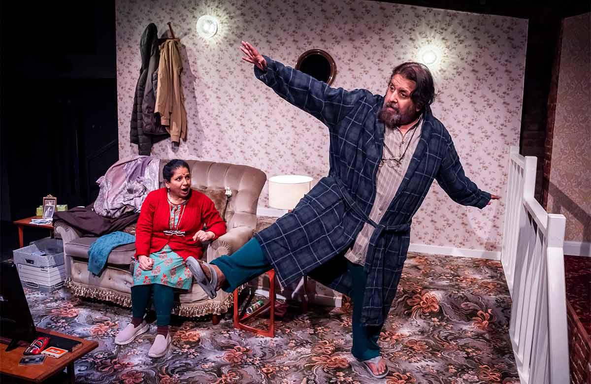 Shobu Kapoor and Rehan Sheikh in Sweetmeats at the Bush Theatre, London. Photo: Tristram Kenton