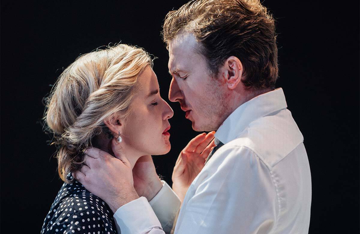 Liz Francis and Tom Varey in After Miss Julie at Park Theatre, London. Photo: Teddy Cavendish