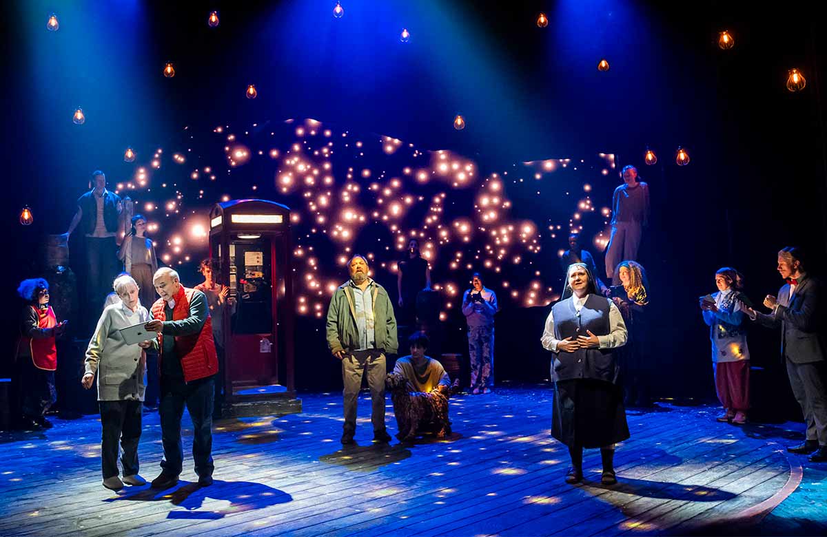 Jenna Russell, Peter Polycarpou, Mark Addy, Timo Tatzber, Jenna Boyd and the company of The Unlikely Pilgrimage of Harold Fry at Theatre Royal Haymarket, Lonond. Photo: Tristram Kenton