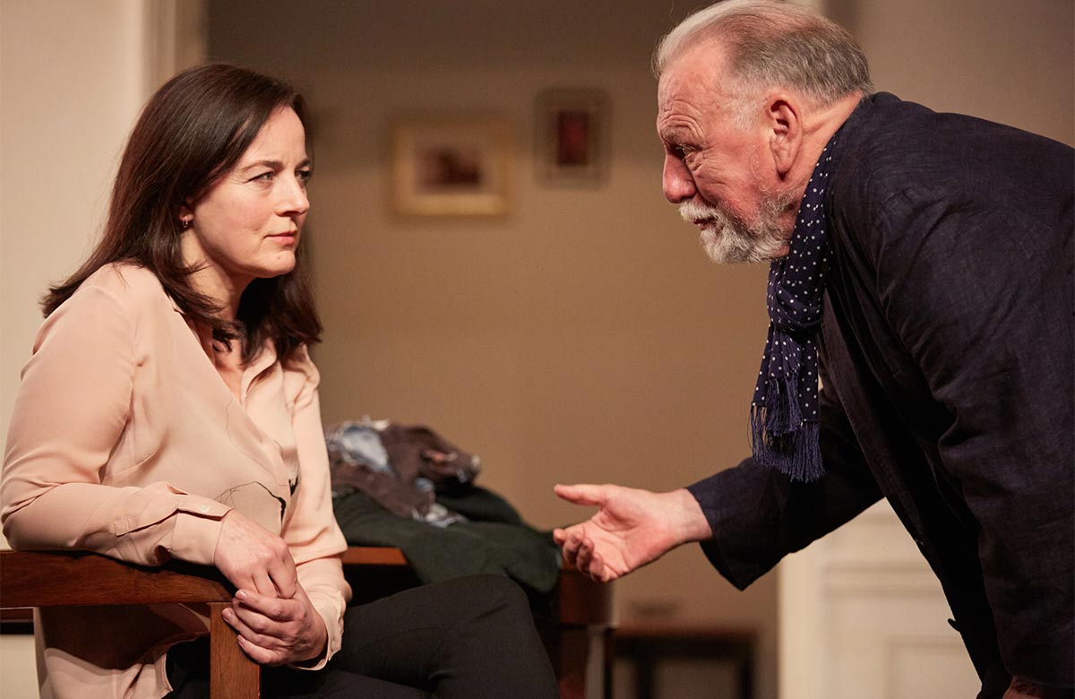 Amanda Drew and Kenneth Cranham in The Father at the Father at Duke of York's Theatre, London (2016). Photo: Mark Douet