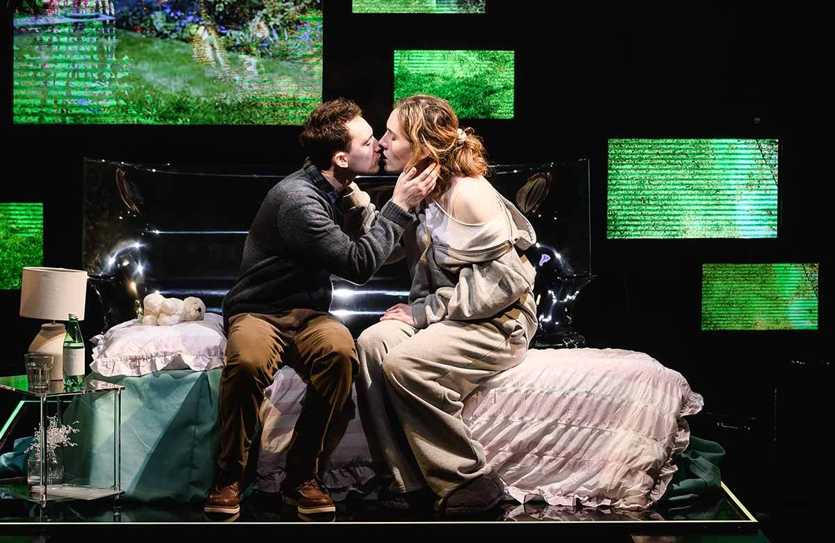 Joe Pitts and Abigail Thorn in Blink at the King&rsquo;s Head Theatre, London. Photo: Charlie Flint