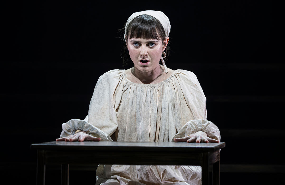 Lucy Mangan in The Manningtree Witches at the Mercury Theatre, Colchester. Photo: Pamela Raith