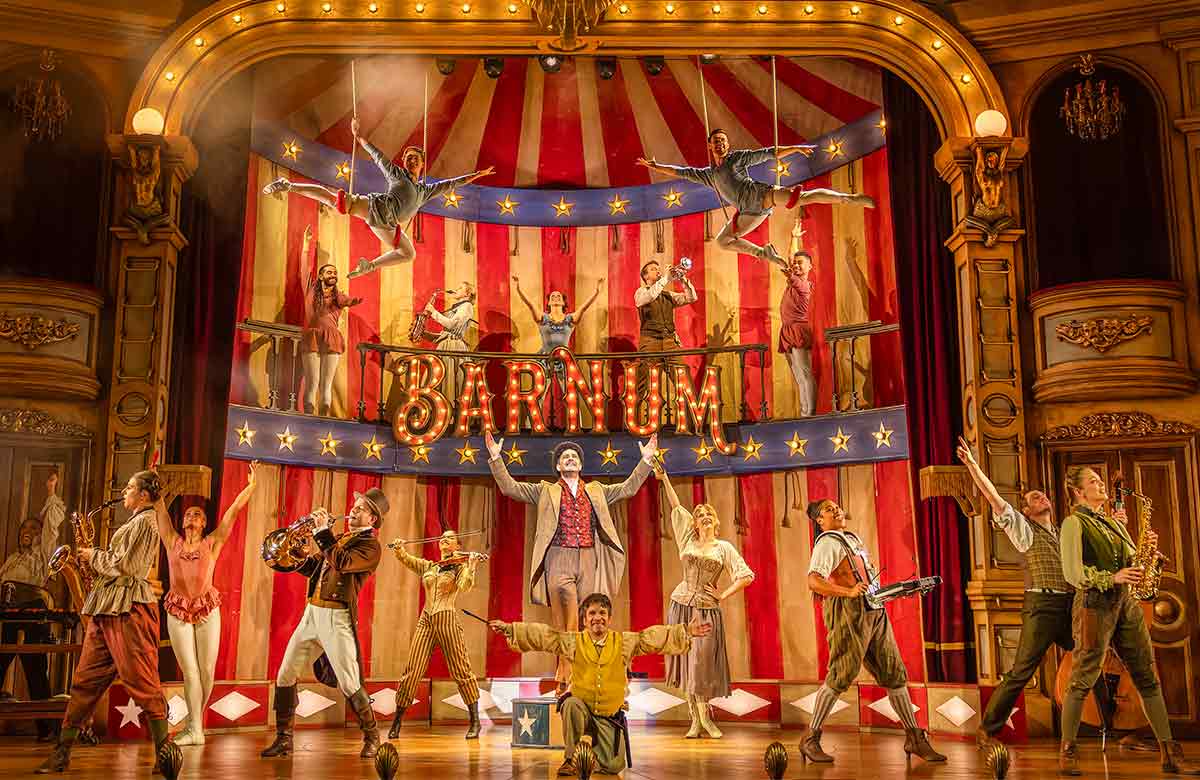 The cast of Barnum at Theatre Royal Brighton (2026). Photo: Pamela Raith