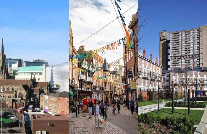 Birmingham, South Cambridgeshire and Tower Hamlets now report zero arts spend. Photos: Shutterstock