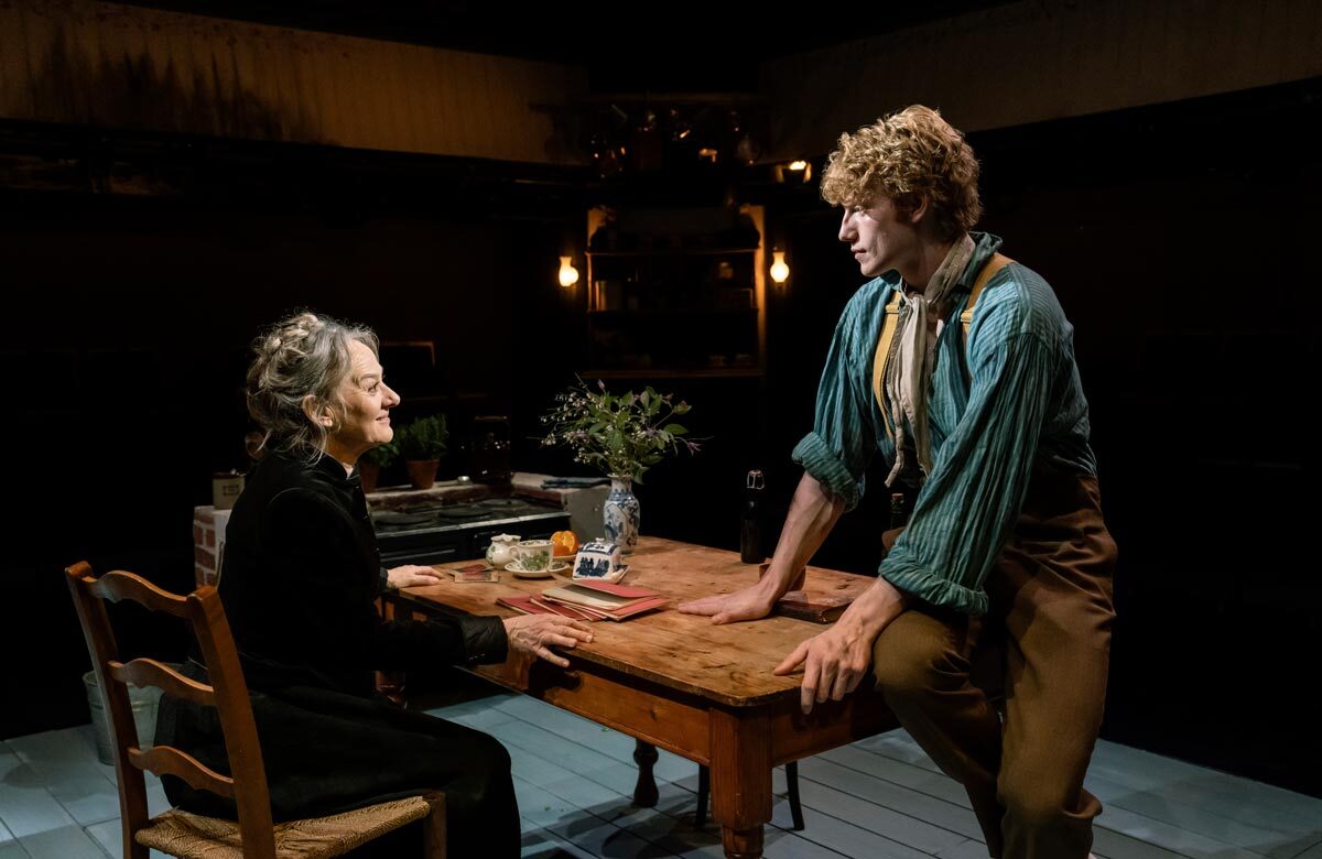 Niamh Cusack and Jeroen Frank Kales in Vincent in Brixton at the Orange Tree Theatre, London. Photo: Johan Persson