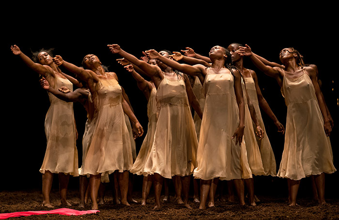 The recent touring production of The Rite of Spring from Pina Bausch Foundation and &Eacute;cole des Sables. Photo: Maarten Vanden Abeele