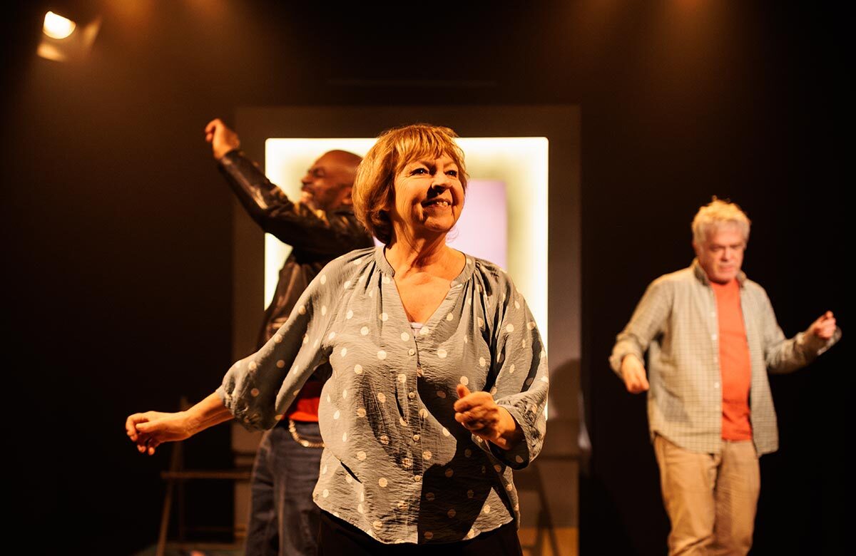 Kevin N Golding, Tessa Peake-Jones and James Holmes in Invisible Me at Southwark Playhouse Borough, London. Photo: Harry Elletson