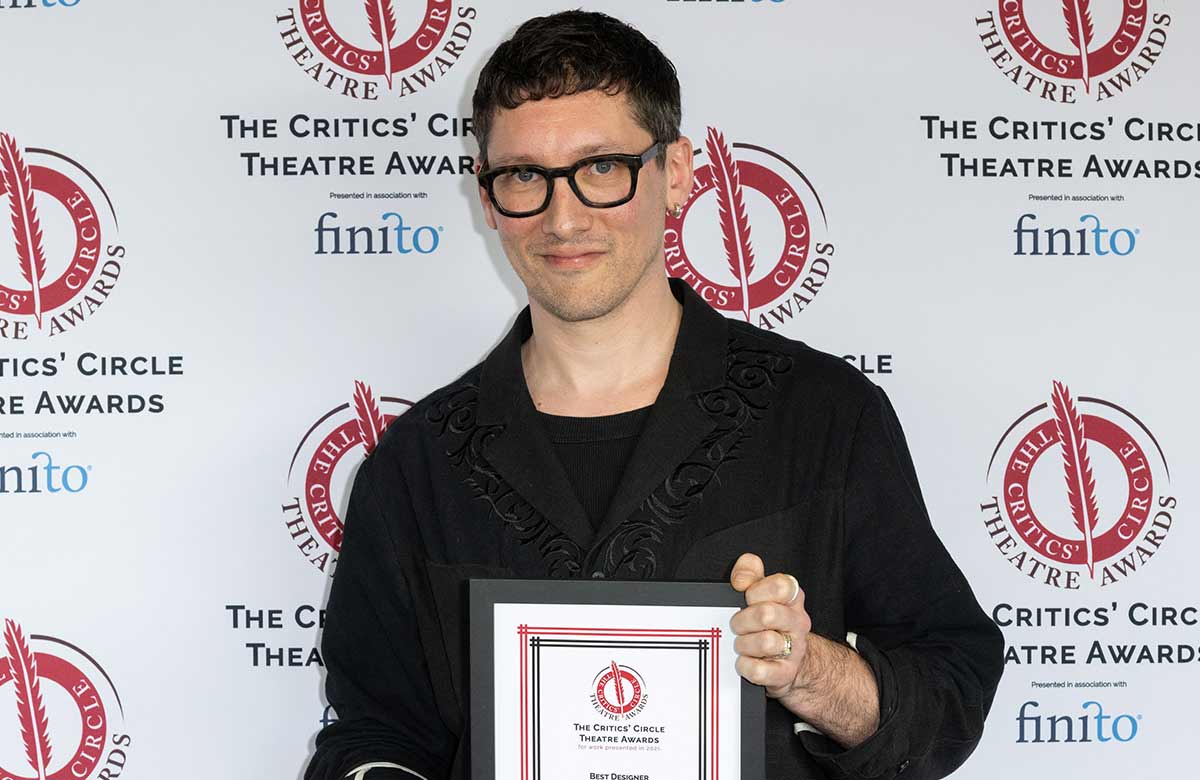 Tom Scutt won best designer the Critics' Circle Theatre Awards 2026. Photo Joanne Davidson Tom Scutt won best designer the Critics' Circle Theatre Awards 2026. Photo Joanne Davidson