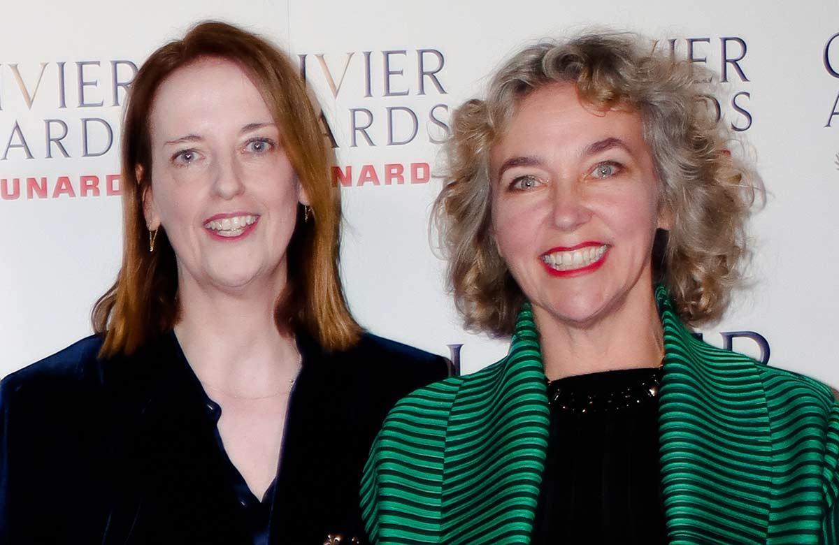 Annilese Miskimmon and Christine Rice at the Olivier Awards 2026. Photo: Kashfi Khan