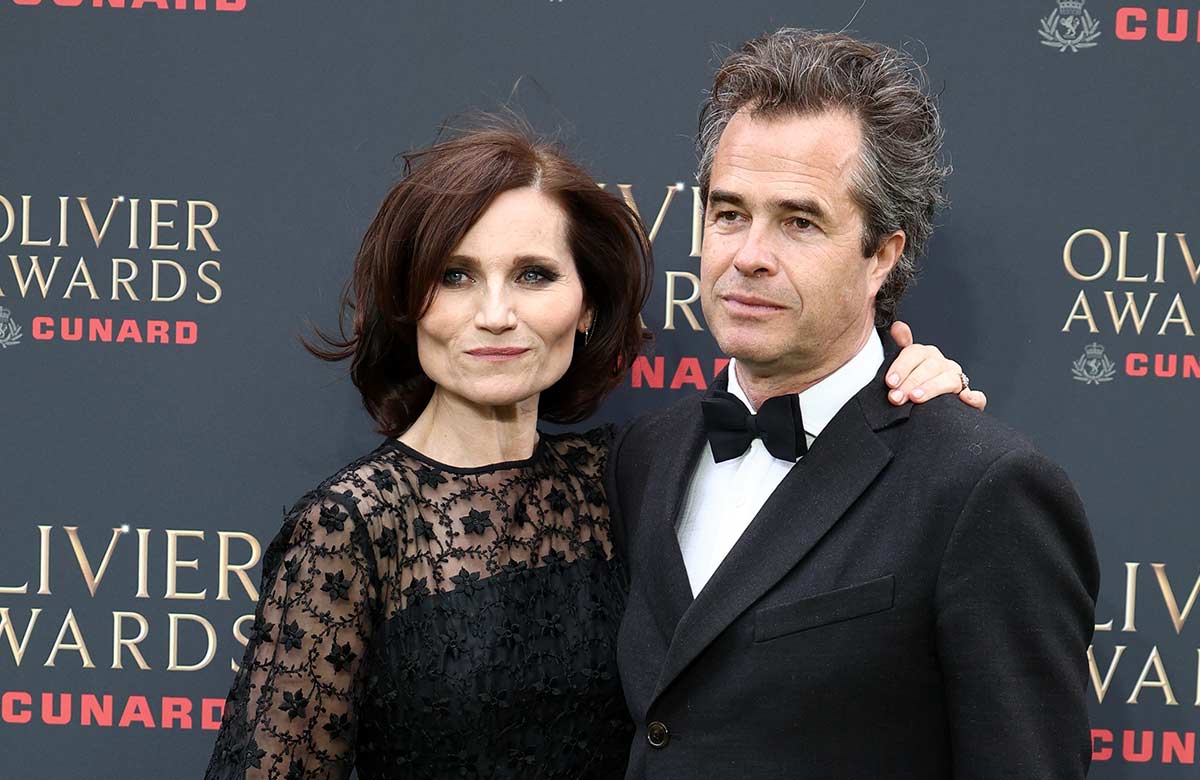 Kate Fleetwood with husband Rupert Goold at the Olivier Awards 2026. Photo: Shutterstock