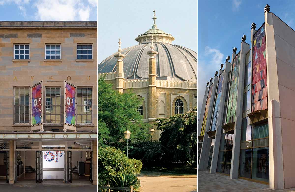 Oxford Playhouse, Brighton Dome and Leeds Playhouse are among the partner venues. Photo: Andrew Walmsley/Matthew Andrews/Shutterstock