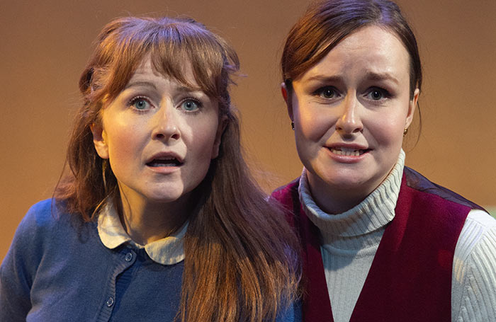 Laura Brady and Jessica Dunne Perkins in Adelphi '63 at Smock Alley Theatre, Dublin. Photo: Jillian T McGrath
