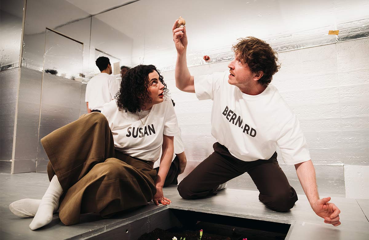 Breffni Holahan and Tom Varey in The Waves at Jermyn Street Theatre, London. Photo: Alex Brenner
