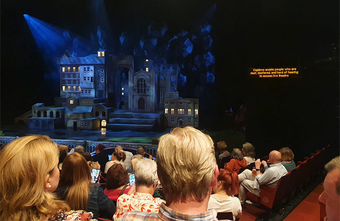 Stagetext captioning at the Mercury Theatre, Colchester