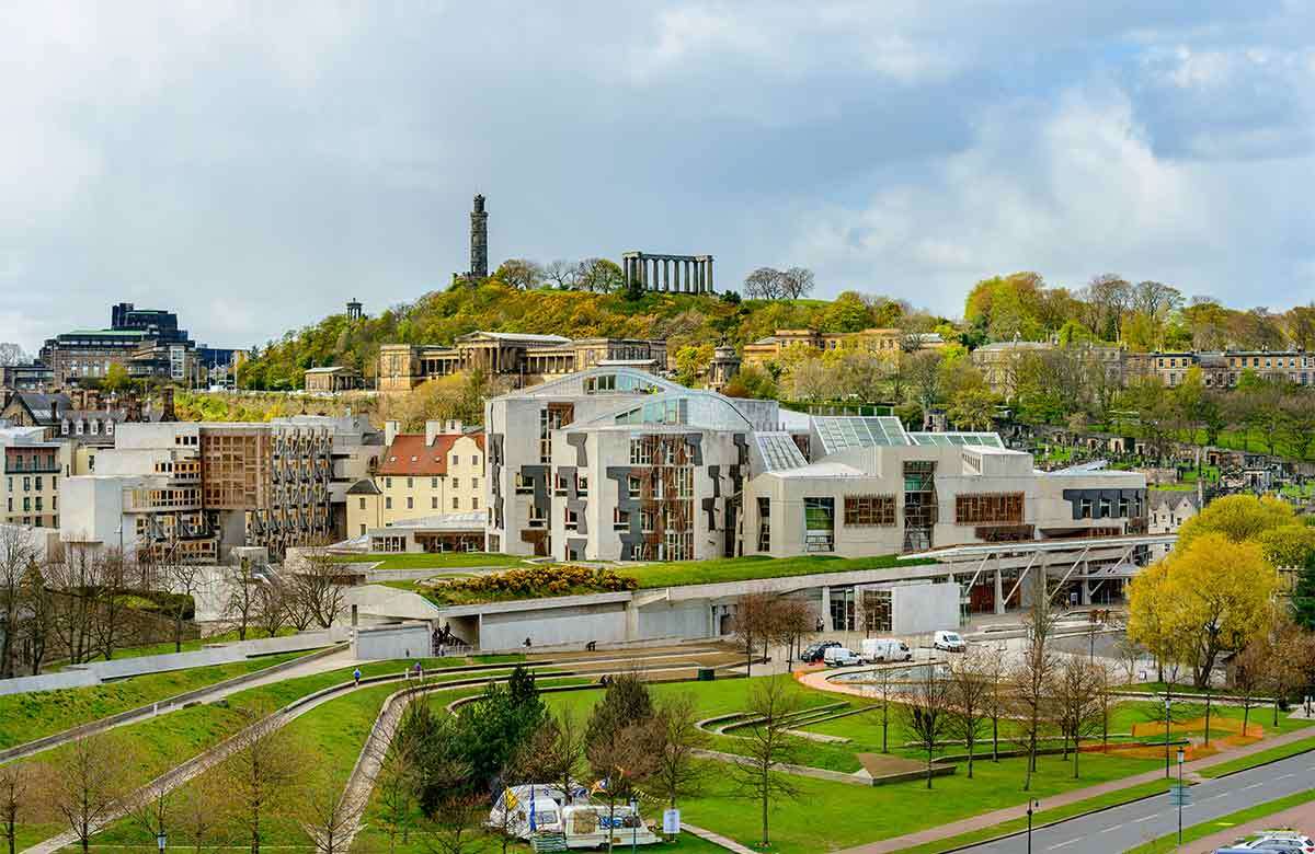 The Scottish Parliament building in Holyrood Park, Edinburgh. Photo: Shutterstock