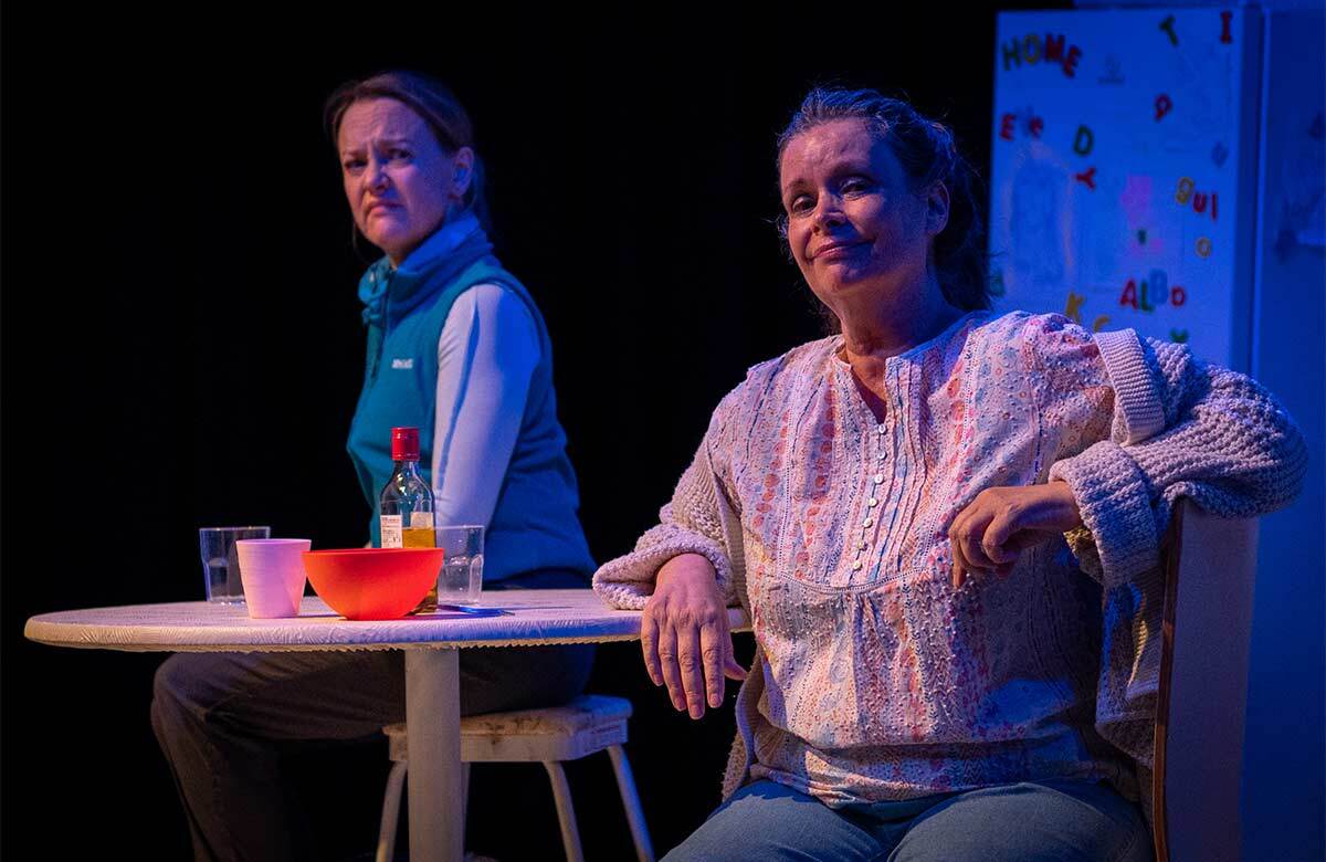 Caroline Rippin and Agnes Lillis in Albatross at the Mercury Theatre, Colchester. Photo: Ashley Day