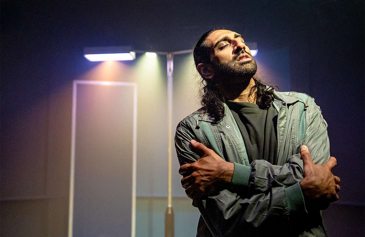 Amar Chadha-Patel in Foal at the Finborough Theatre, London. Photo: Steve Gregson
