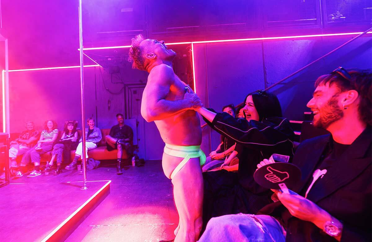 Darren Bennett in Tender at the Soho Theatre, London. Photo: Alex Brenner
