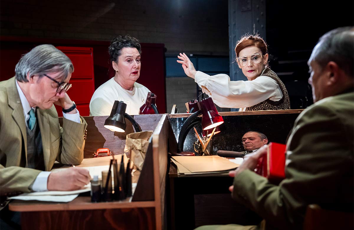 Anthony Calf, Kate Duchêne, Pooky Quesnel and Paul Rider in Quartet in Autumn at the Arcola Theatre, London (2026). Photo: Tristram Kenton Anthony Calf, Kate Duchêne, Pooky Quesnel and Paul Rider in Quartet in Autumn at the Arcola Theatre, London (2026). Photo: Tristram Kenton