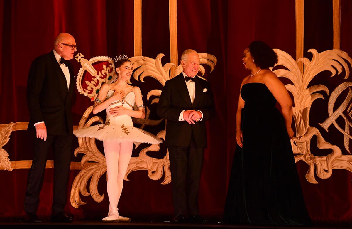 King Charles attending a gala performance at the Royal Ballet and Opera on 14th May, 2026, where the curtains were unveiled. Photo: Laura Aziz
