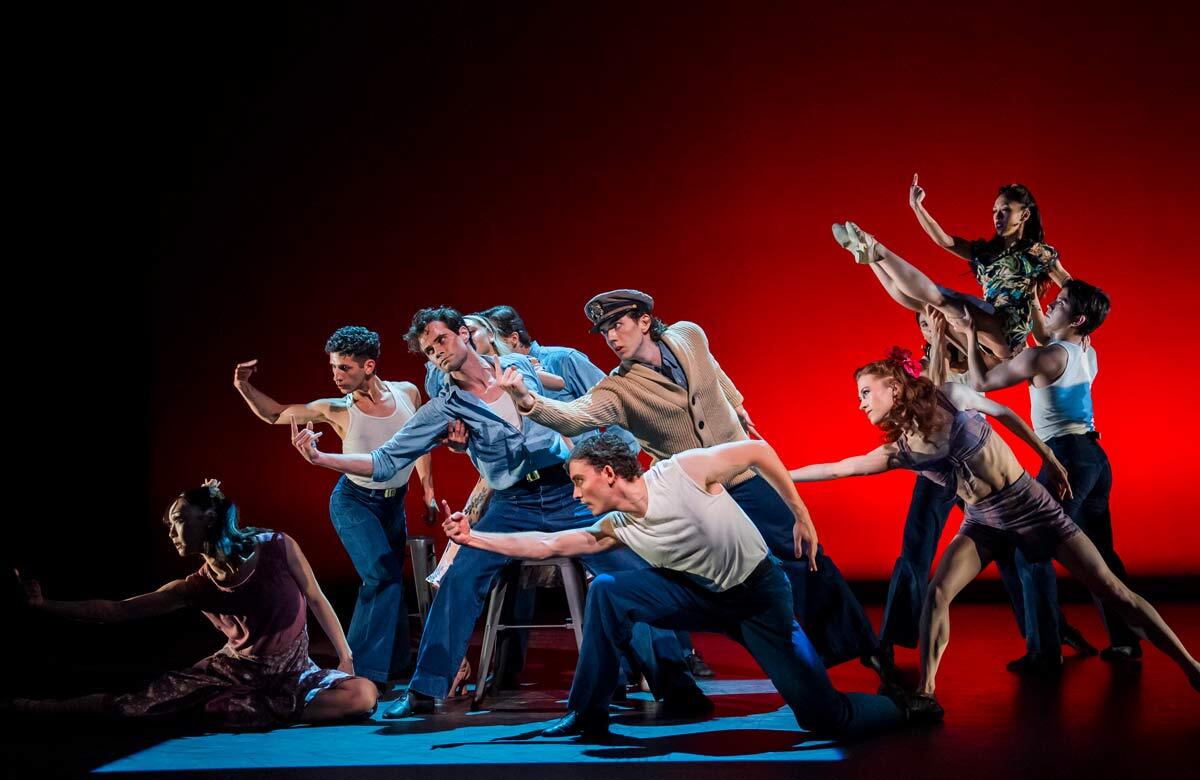The cast of Tulsa Ballet: Made in America at the Linbury Theatre, Royal Opera House, London. Photo: Tristram Kenton