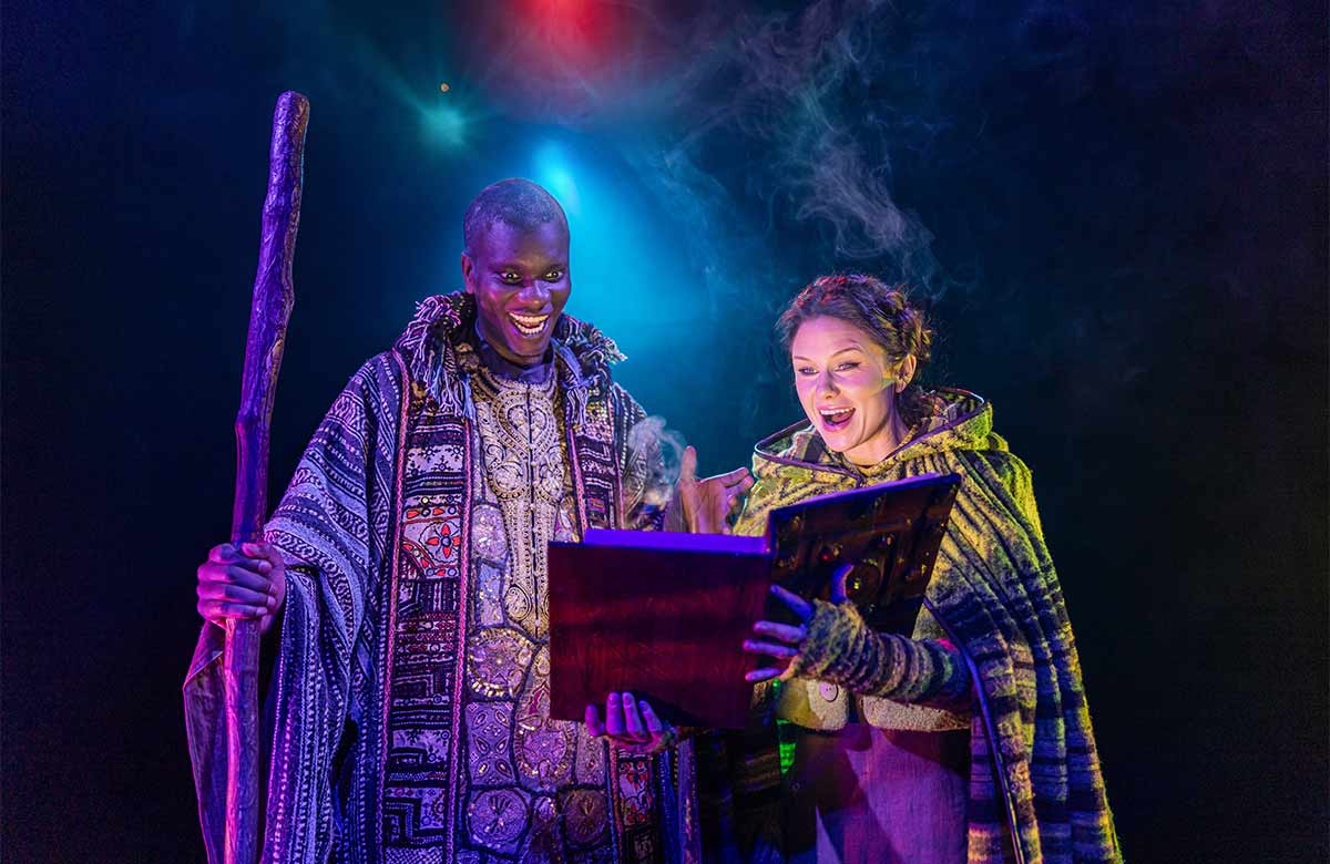 Nimshi Kongolo and Philippa O'Hara in The Sorcerer's Apprentice at Buxton Opera House. Photo: Melissa Gordon.