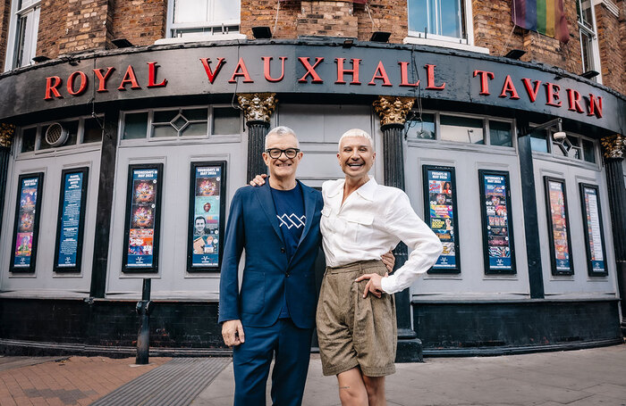 Jonathan Harvey with Danny Beard, who has been cast in the title role. Photo by Danny Kaan