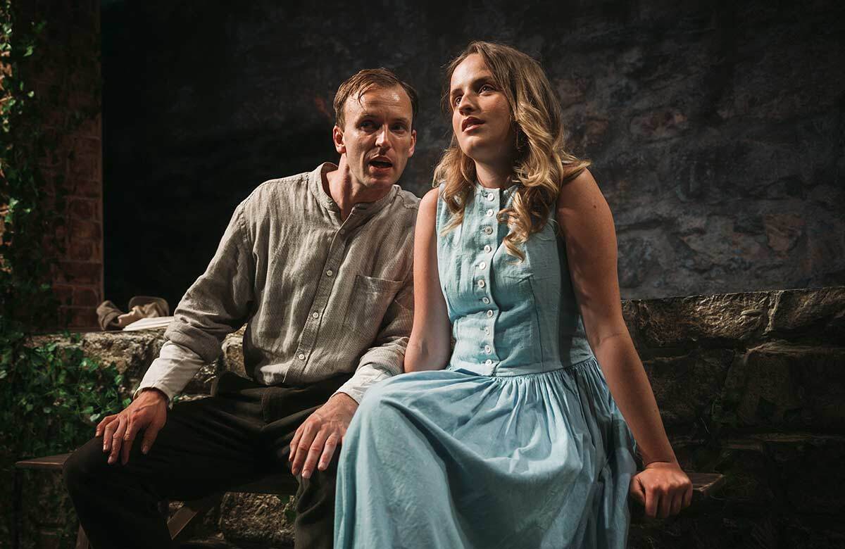 Fiach Kunz and Cl&iacute;ona Flynn in Wife to James Whelan at Jermyn Street Theatre, London. Photo: Alex Brenner