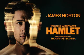 James Norton in Hamlet. Poster art by FEAST and artwork photography by Bex Day.
