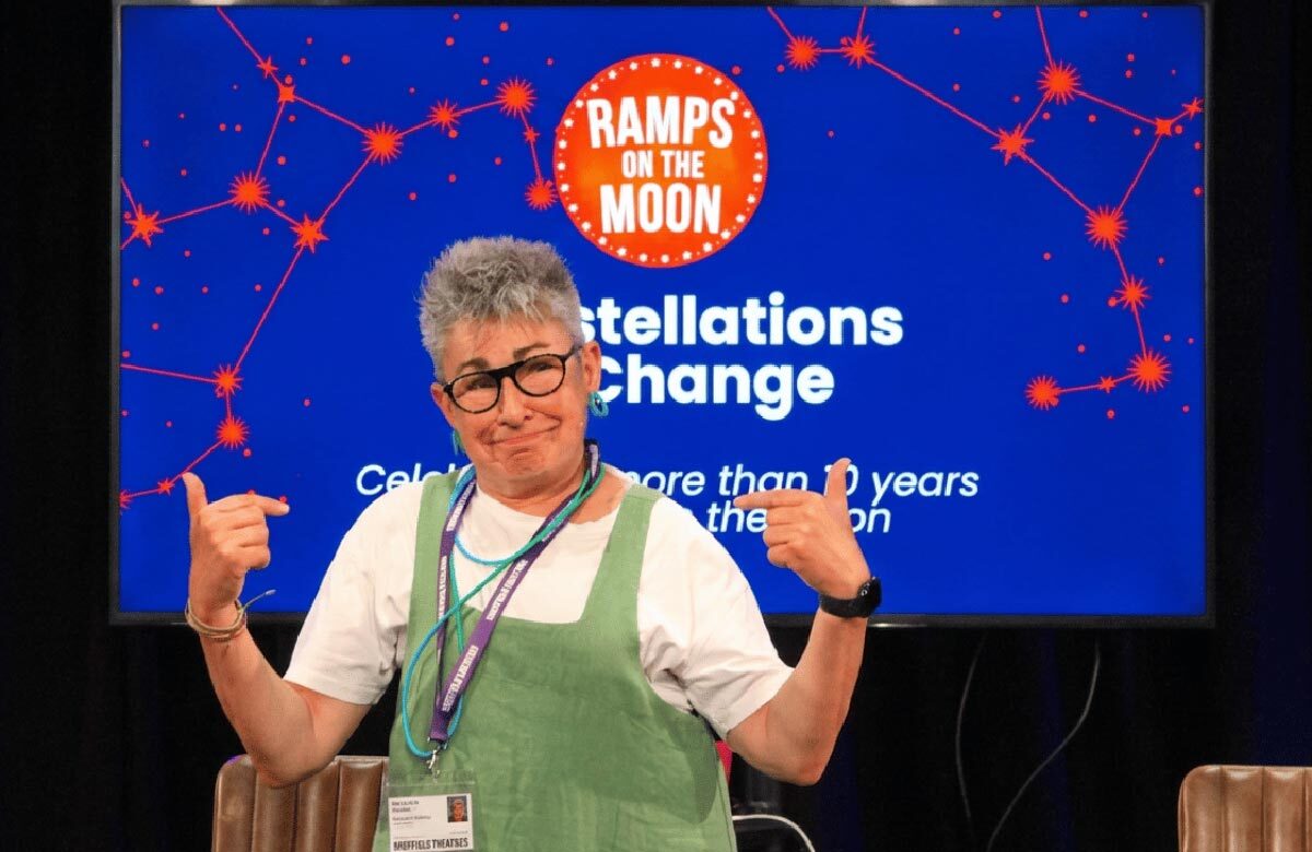 Mich&egrave;le Taylor, director for change at Ramps on the Moon, at the Constellations of Change gathering. Photo: Zanna Hornby