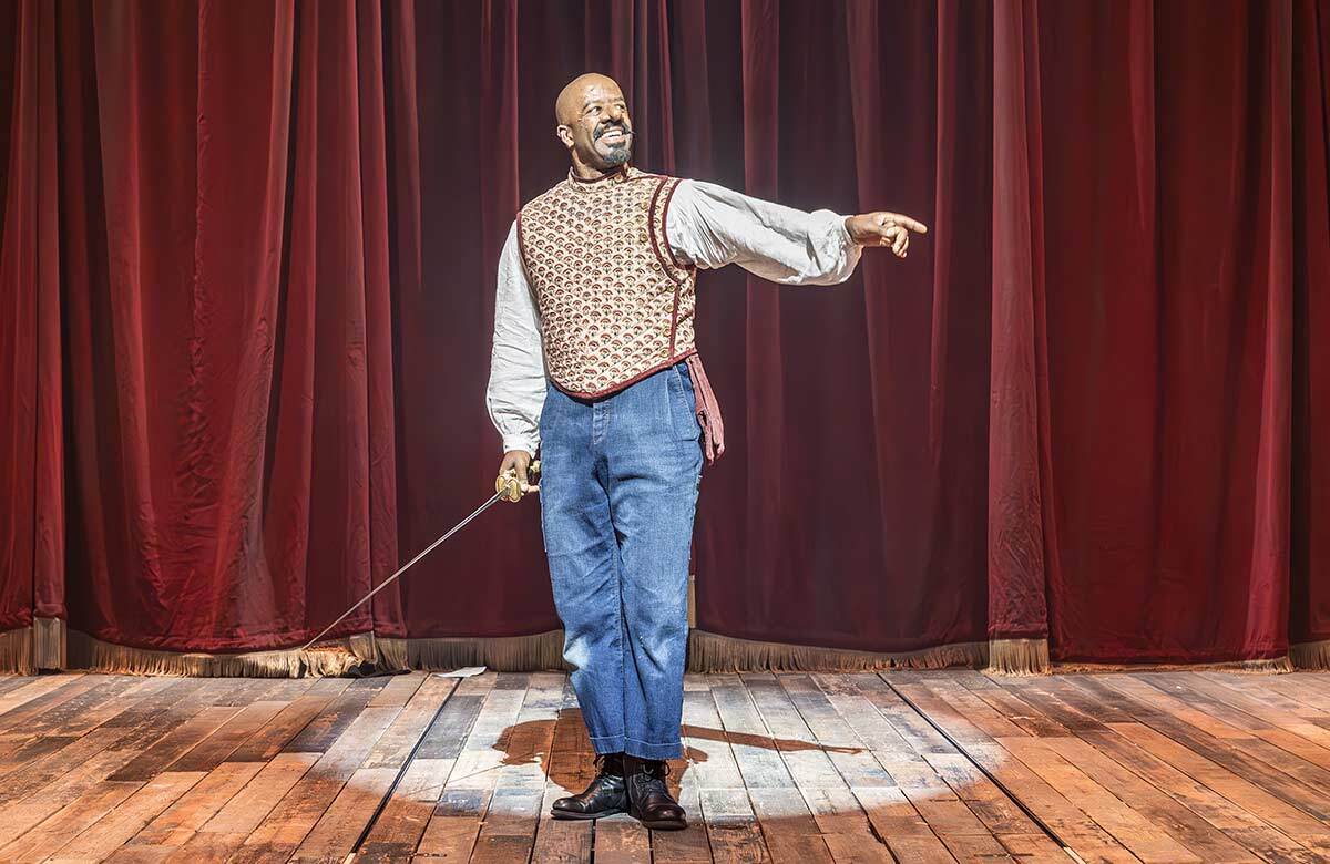 Adrian Lester in Cyrano de Bergerac at the No&euml;l Coward Theatre, London. Photo: Marc Brenner