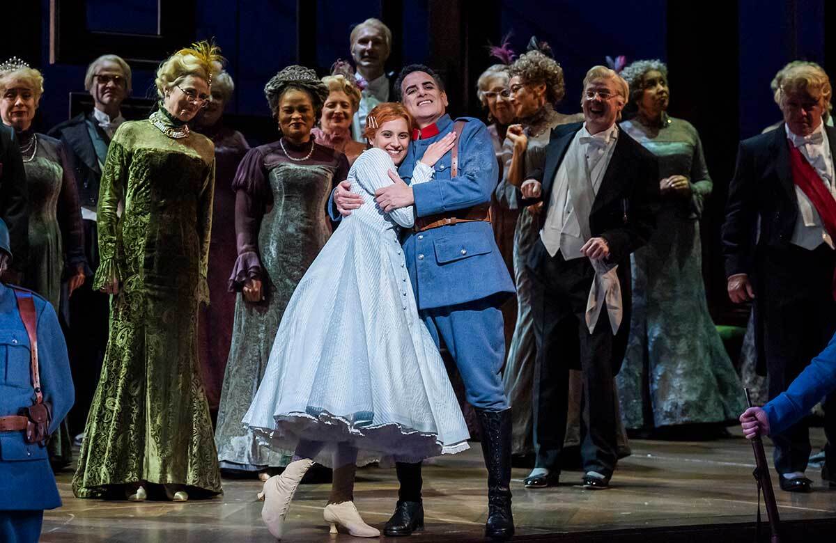 The company of La Fille du R&eacute;giment at the Royal Opera House, London. Photo: Tristram Kenton
