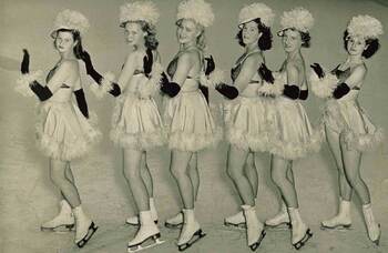 Les Valdettes performed in shows inside the Ice Drome during the years 1937-1936