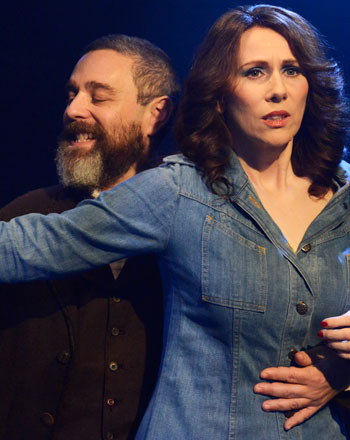 Nyman with Catherine Tate in Assassins. Photo: Nobby Clark
