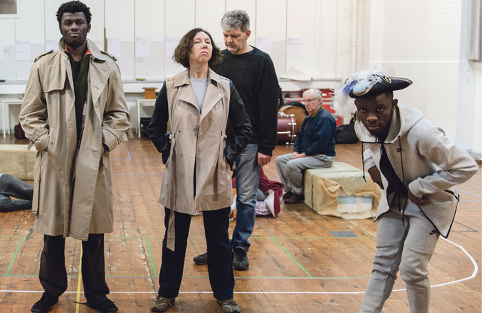 Cast members in rehearsals for I Am Thomas. Photo: Manuel Harlan
