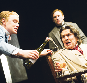 Freddie Fox in The Judas Kiss with Rupert Everett. Photo: Tristram Kenton